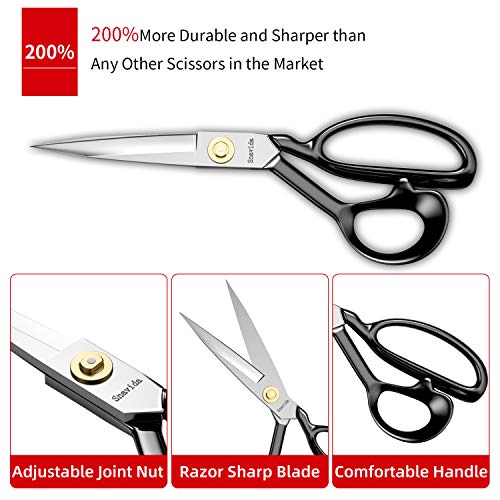 Fabric Scissors Tailor Sewing Shears - 9 Inch Heady Duty Scissors for Fabric Cutting Professional Ultra Sharp Cloth Tailor Scissors Multipurpose Utility Dressmaker Leather Titanium | Fabric Scissors Tailor Sewing Shears - 9 Inch Heady Duty Scissors for Fabric Cutting Professional Ultra Sharp Cloth Tailor Scissors Multipurpose Utility Dressmaker Leather Titanium - Image 3