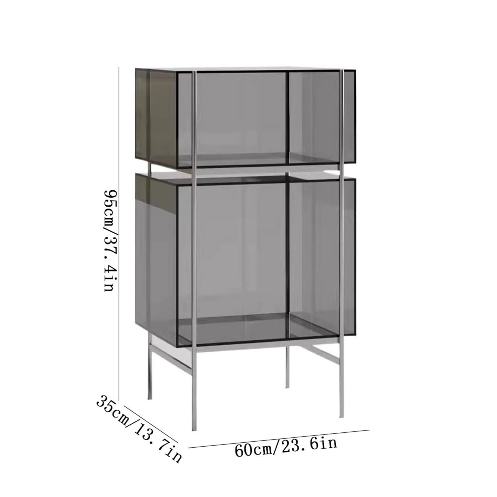 Custodia per CD Porta CD multifunzionale in acrilico con staffa in acciaio inossidabile, credenza for soggiorno Portadischi(Green)