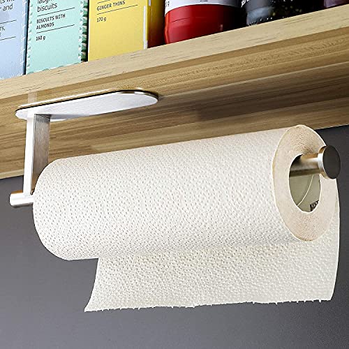 Küchenrollenhalter Ohne Bohren Küchenpapierhalter Edelstahl Papierrollenhalter Küche Rollenhalter Wand (Weiß) Cover