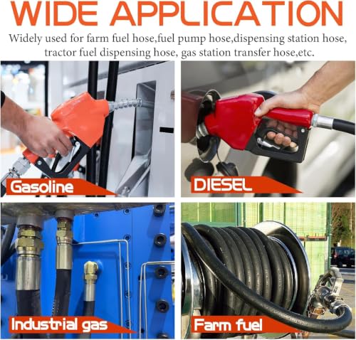 Image of 3 /4 inch Fuel Transfer Hose 10FT,Farm Pump Hose for Gasoline,Diesel(2PCS)
