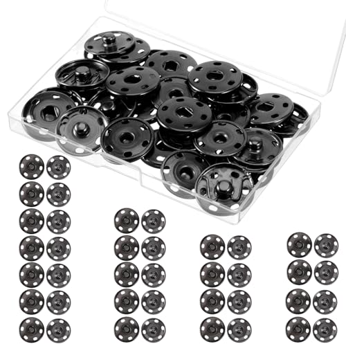 BOHUIZ Lot de 20 boutons-pression à coudre - 25 mm - En métal - À visser - Pour vêtements et tissus - Pour couture, portefeuille, sac à main, bricolage