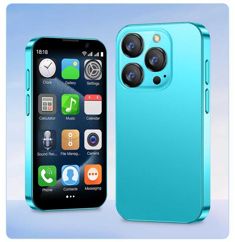 cofcvgs Mini téléphone Portable, 3.0 Pouces téléphone Portable, 5 mégapixels téléphone 3G, 2gb RAM 16gb rom, Android 9.0 Minidouble Veille téléphone de...