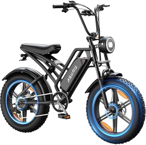 E500 Electric Bike for Adults 1000W Peak Motor, 20" Fat Tire Dirt E Bike for All-Terrain, 28MPH Electric Bicycles with 40 Miles PAS Range, 48V Removable Battery, E-Bike for Mountains Sand Beach Snow