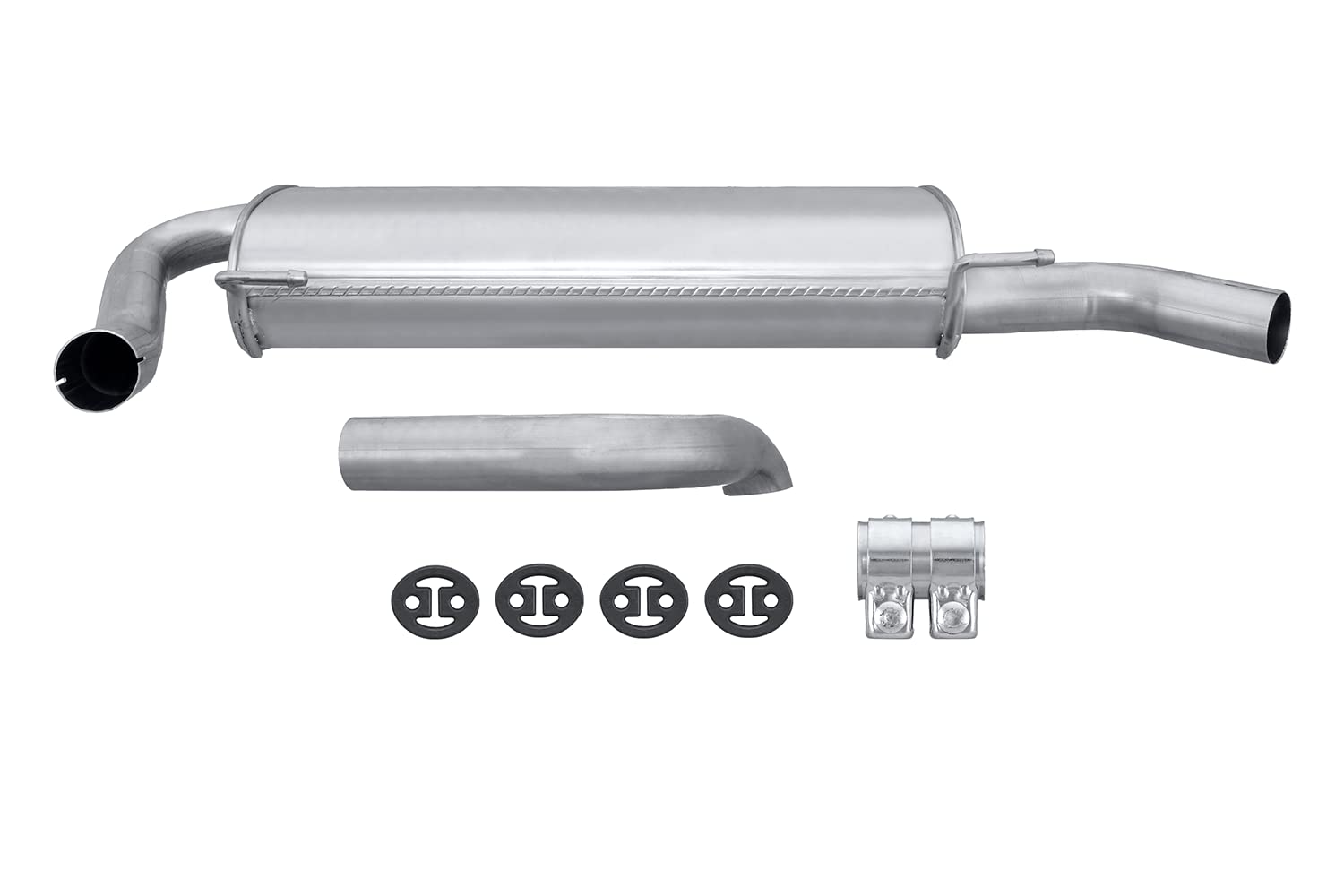 HELLA 8Ld 366 027-941 Silencieux Arrière - Easy2Fit® Kit - Arrière - À Deux Pièces - Kit Avec Pièces D'Assemblage