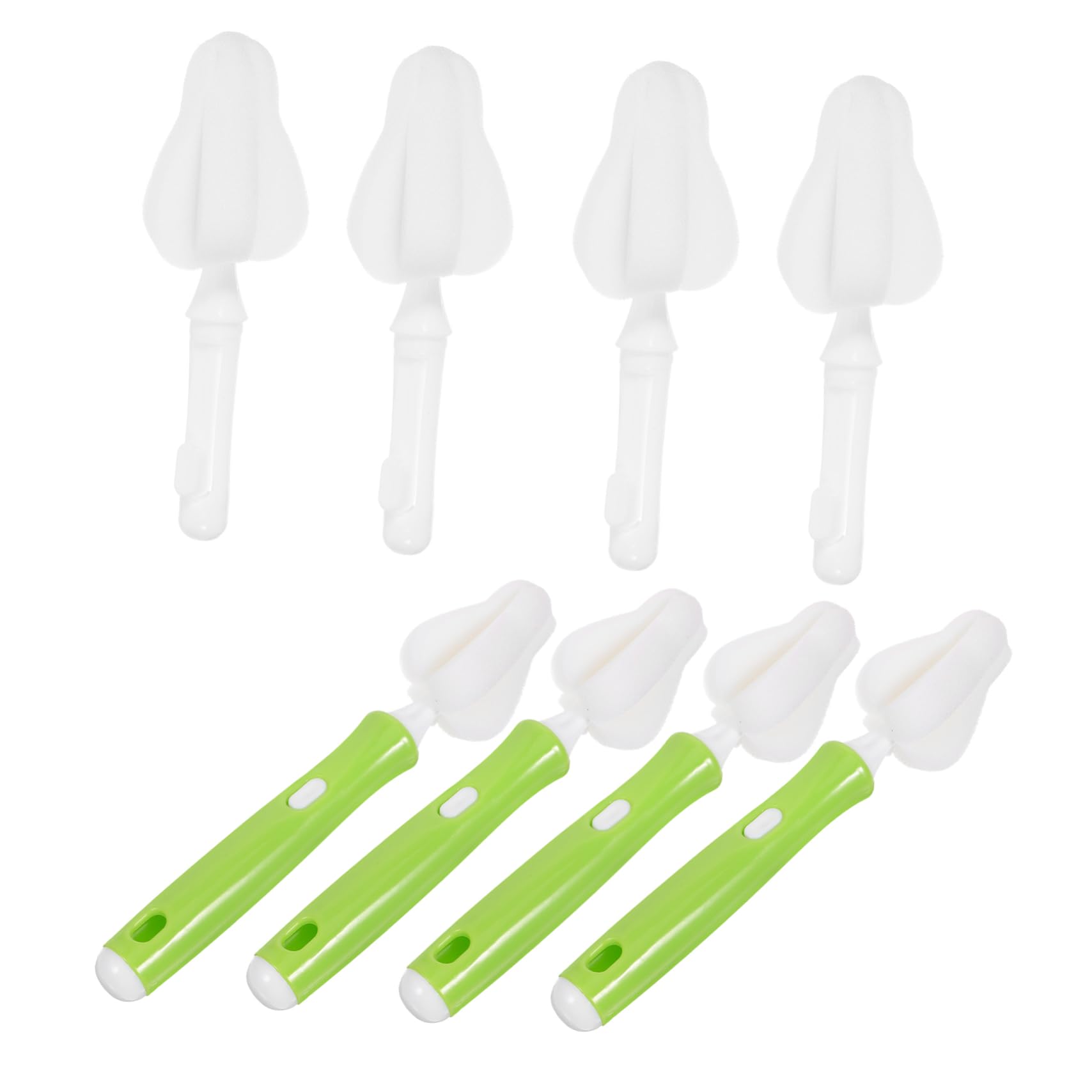 Abaodam 4 Juegos Limpieza Cleaning Sponge cuelga fáciles Botella de Leche Reutilizable Botellas Cepillo para Limpiar chupetes Cepillo Limpiador de chupetes Desmontable Polietileno