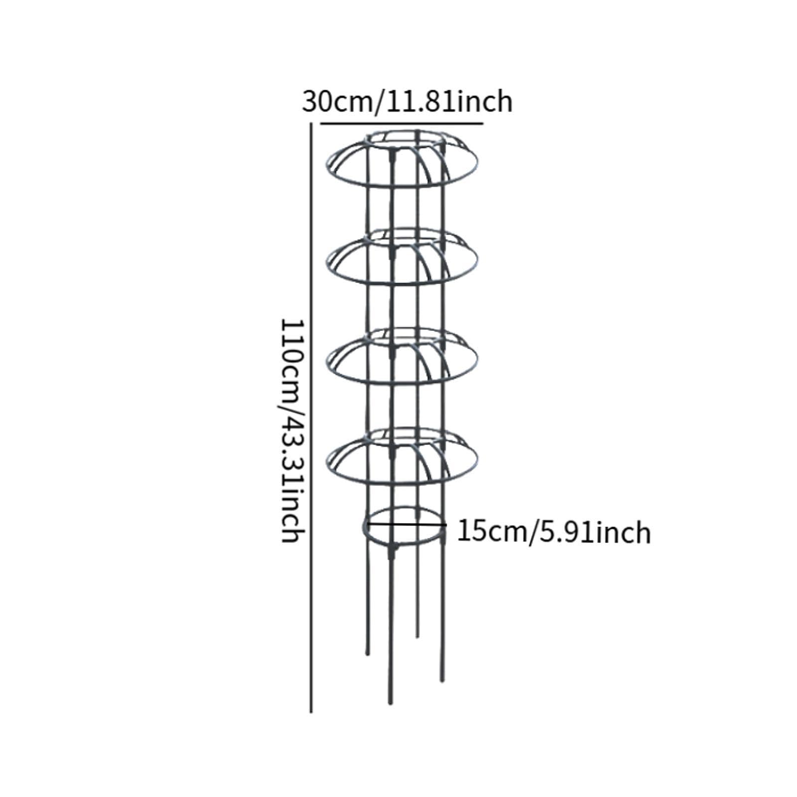 Fenteer Tuteur pour Plantes Grimpantes Obélisque de Jardin Support pour Rosiers Cadre Vertical en Forme de Parapluie en Fer Robuste Adapté pour La Décoration, Parasol Multi-usages 110 Cm