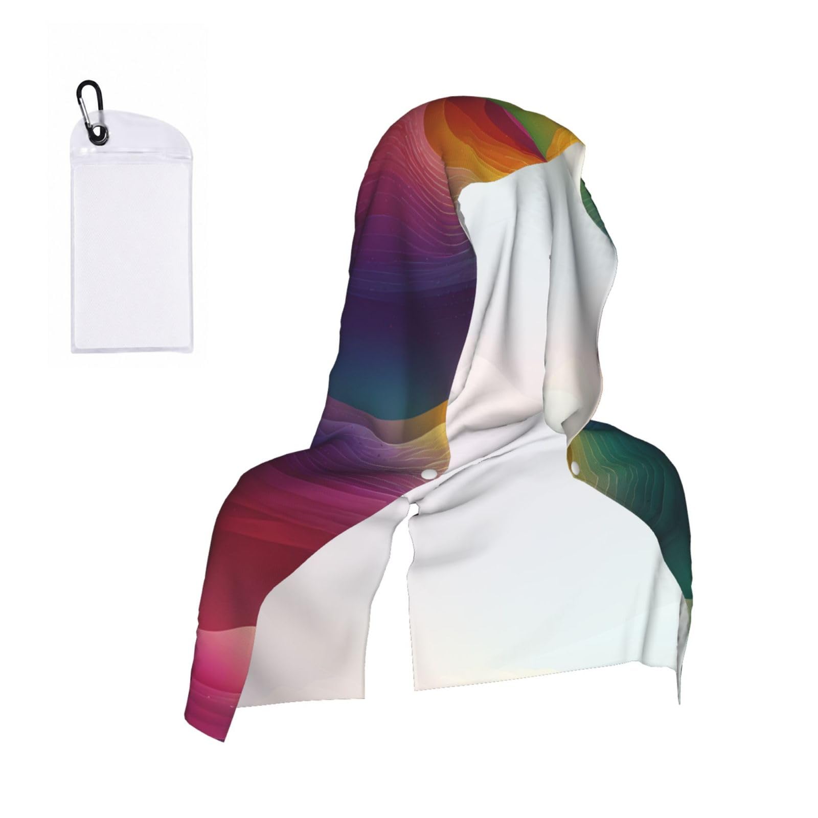 ZQYTGFDC Gradient waves Cooling hooded towels are suitable for summer sports, running, outdoor work, and gardening.