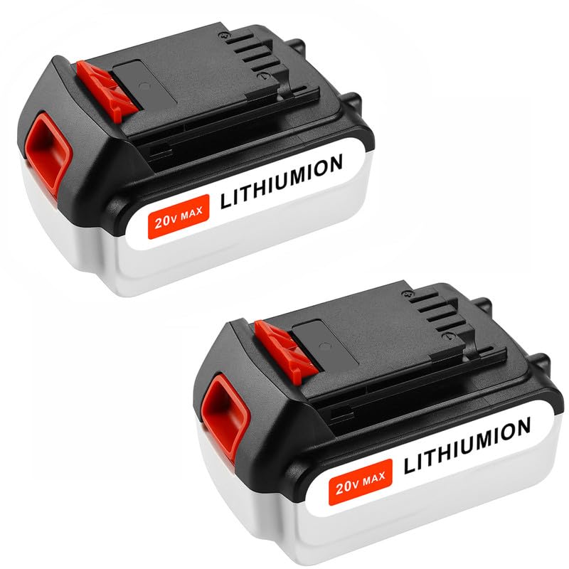 Profesjonalna bateria zamienna do Black and Decker LBXR20 LBXR20-OPE LB20 LBX20 LBX4020 LB2X4020-0PE (20 V, 4,0 Ah, 80 Wh, 5000 mAh) 2 szt