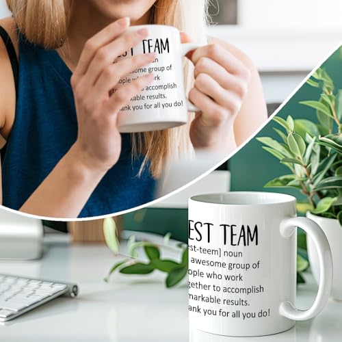 Taza de cerámica blanca 11 oz RZHV Best Team miniatura 4