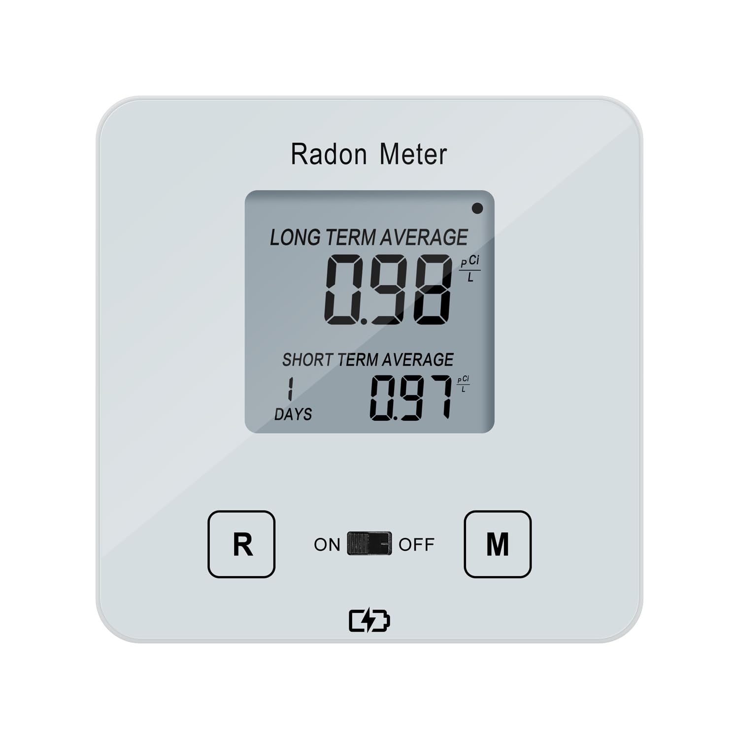 Funny Kitchen Home Radon Detector, Portable Radon Meter, Elifecity Long and Short Term Home Radon Monitor, Battery-Powered, Easy-to-Use, Ensure Your Home's Safety, White, KT-013
