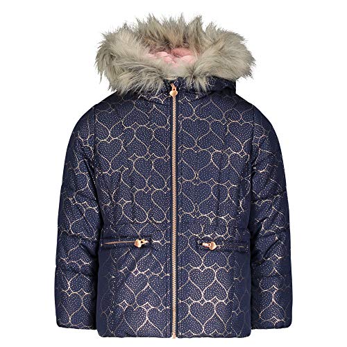 Jessica Simpson Girls  Heavyweight Jacket with Cozy Hood Trim, Classic Navy, 3T