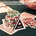 Kisangel All in Chip Button, Triangle Poker Chips Game, Acrylic Poker Table Numbers Markers for Dealer Button Plaything Party Supply