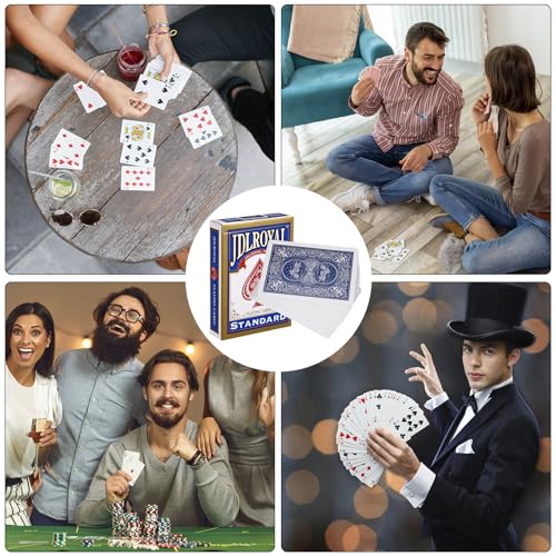 Partideal 4 X 56 Pokerkarten,Playing Cards,Karten Spielkarten, Wasserdicht Poker Karten mit 2 Eckzeichen, Kartenspiel für Party (Rot+Blau) – Bild 8