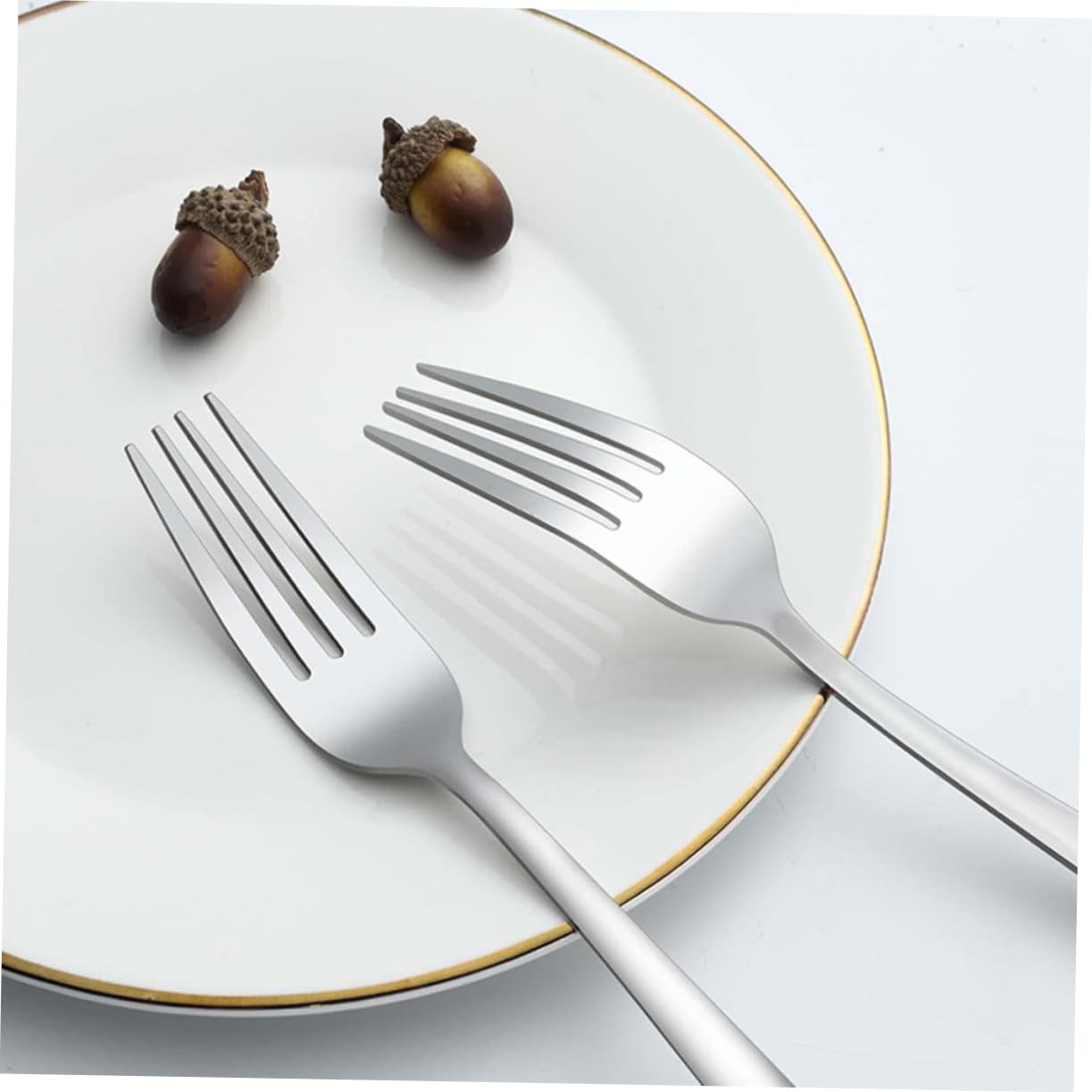 LABRIMP 24piezas Tenedor De Postre Acero Inoxidable Diseño Elegante Para Tartas Frutas Cumpleaños Resistente
