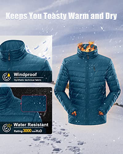 Image of 33,000ft Men's Puffer Jacket Lightweight Packable Insulated Winter Coat