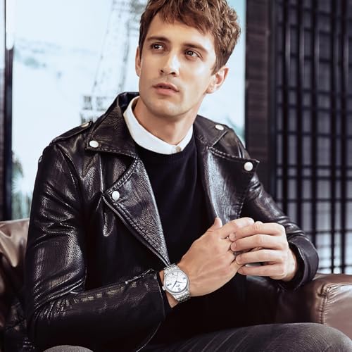 marvin Automatic Watch Swiss Movement Mechanical Luxury Watches for Men with Stainless Steel Strap,Sapphire Glass Dial,Luminous Drawing,Hands and Hour Markers,50m Waterproof2