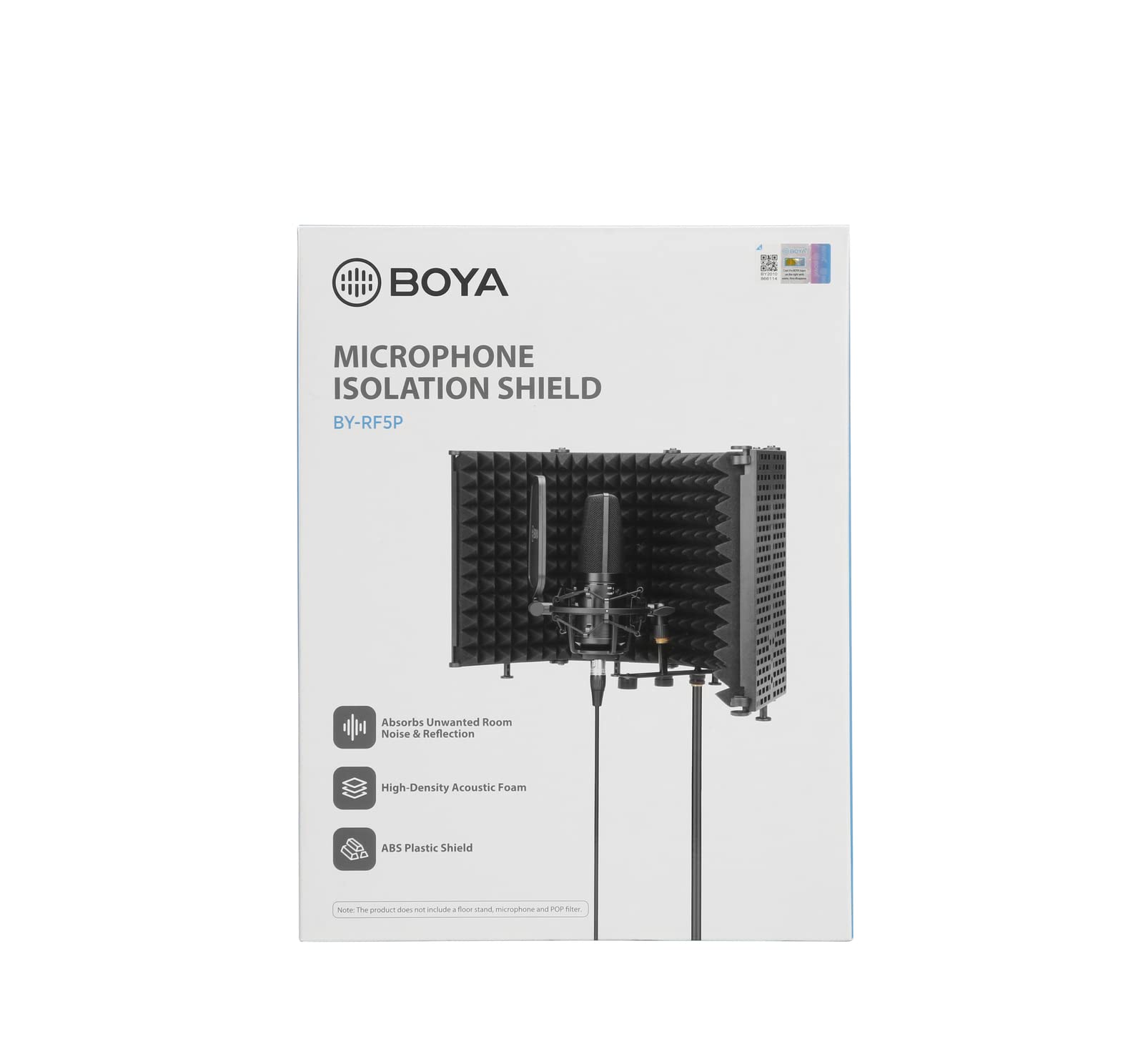 Boya by-rf5p Faltbarer Mikrofon-Isolationsschirm und Reflexionsfilter, USB