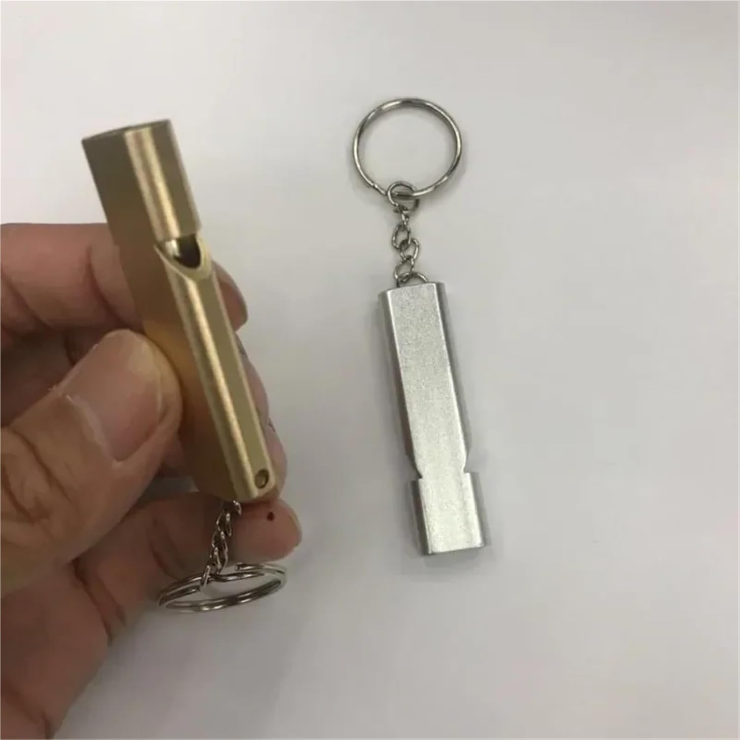 Emergency Whistle 50Pcs Dual Frequency Survival for Outdoor Hiking Climbing Emergence Cheerleading Souvenirs(Blue)