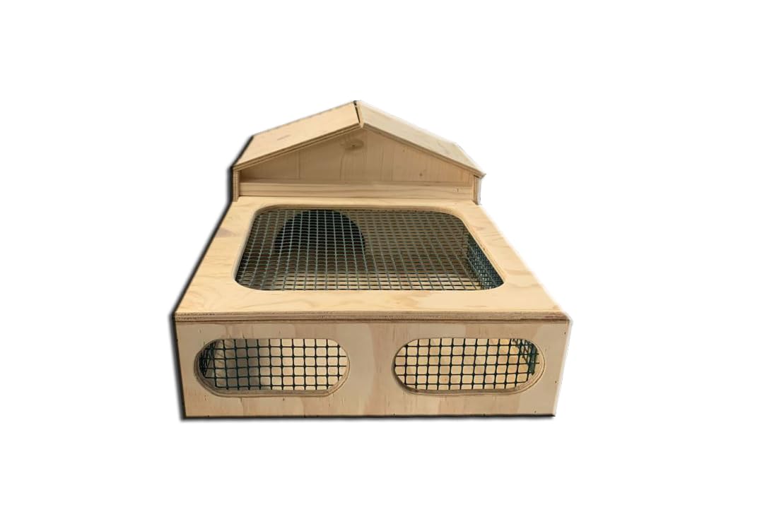Casetta teca terrario tartarugario casa per taratarughe tartaruga di terra rettili recinto recinzione gabbia trasportino 60x40x23h