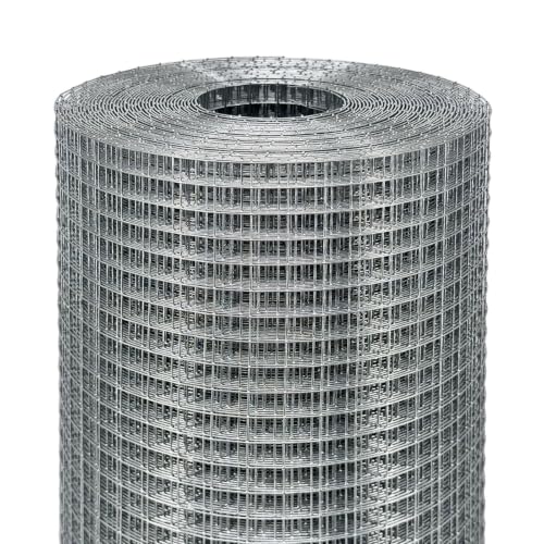 Salmut Hardware Cloth 1/2 in. x 4 ft. x 100 ft. 19-Gauge Wire Mesh Roll Chicken Wire Fence Gopher Mesh Garden Fencing Chicken Wire Fence Roll Tree Guard Critter Fence Welded Wire Fencing