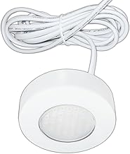 LED Pressed Steel White Under Cabinet Circular Light | 2W 220lm CCT Colour Selectable | Kitchen Lighting | 240V (1)