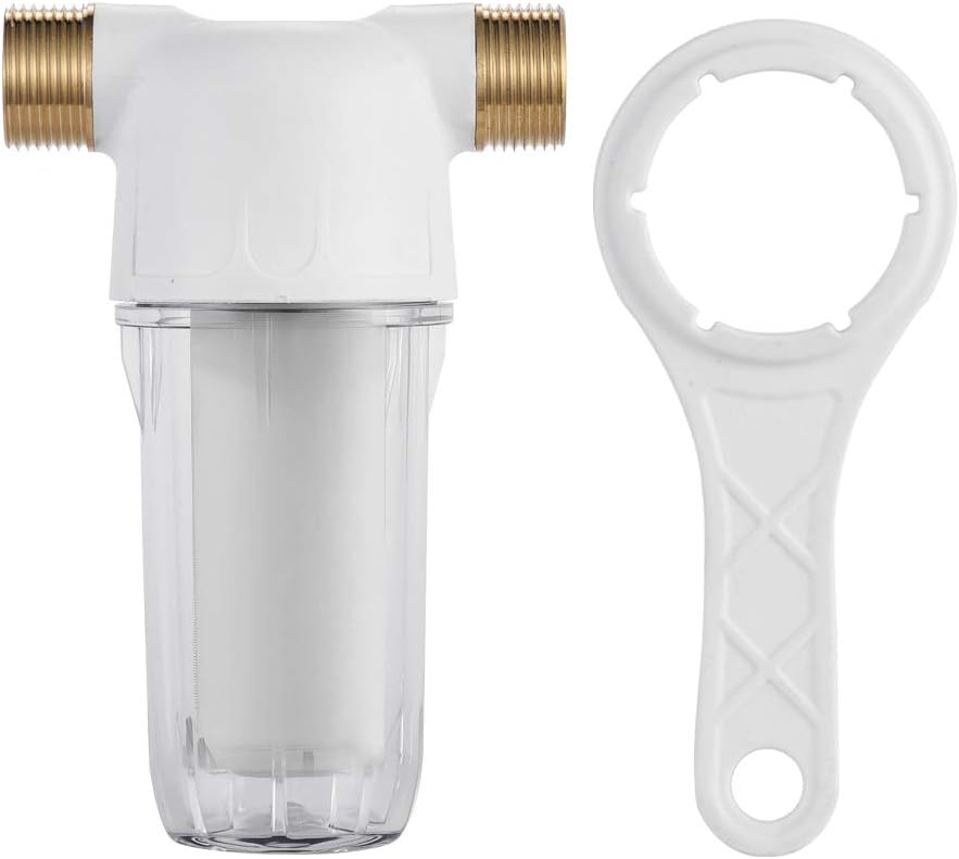 Reusable Sediment Spin Down Replacement Water PreFilter 10Micron,10GPM,3/4"MNPT,for Hot Water System,Kitchen,Dishwasher and Water Operated Equipment