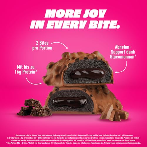 MORE Protein Satisbites, 12er Box Proteinriegel, Dark Cookie Crumble – Ansicht 3