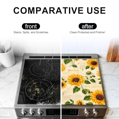 Image of Sunflower Stove Top Covers for Electric Stove, 28.4x20.5 in