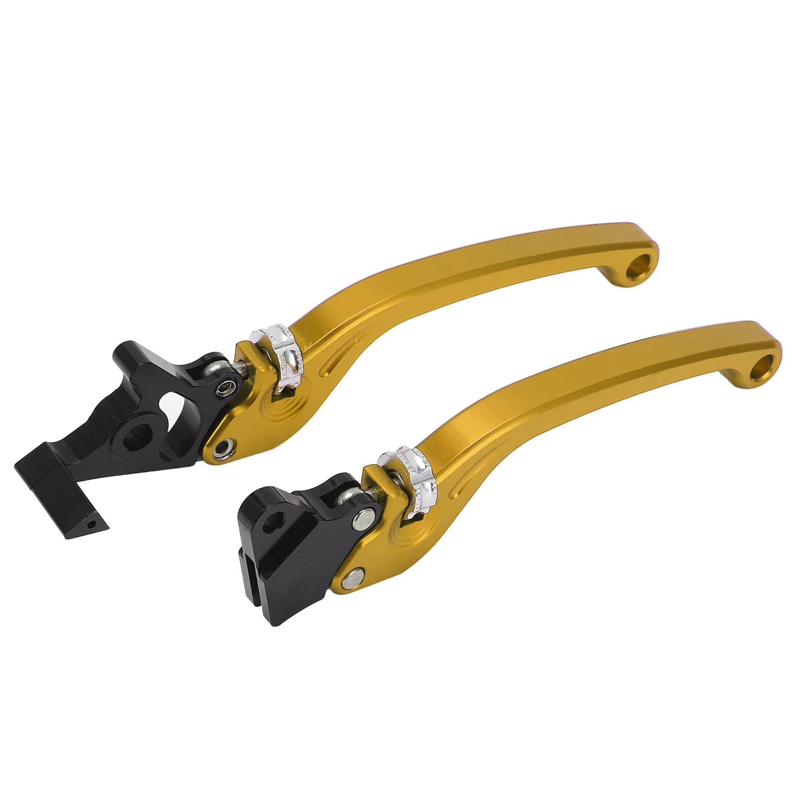 Leva freno e frizione per moto in lega di alluminio ad alta sensibilità, compatibile con accessori universali. (Oro)