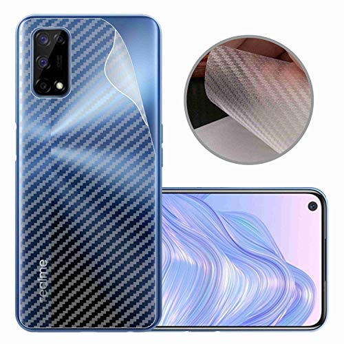 Image of Compatible with Oppo Realme V5 Back Screen Protective Film Carbon Fiber Skin Transparent Screen Guard Sticker