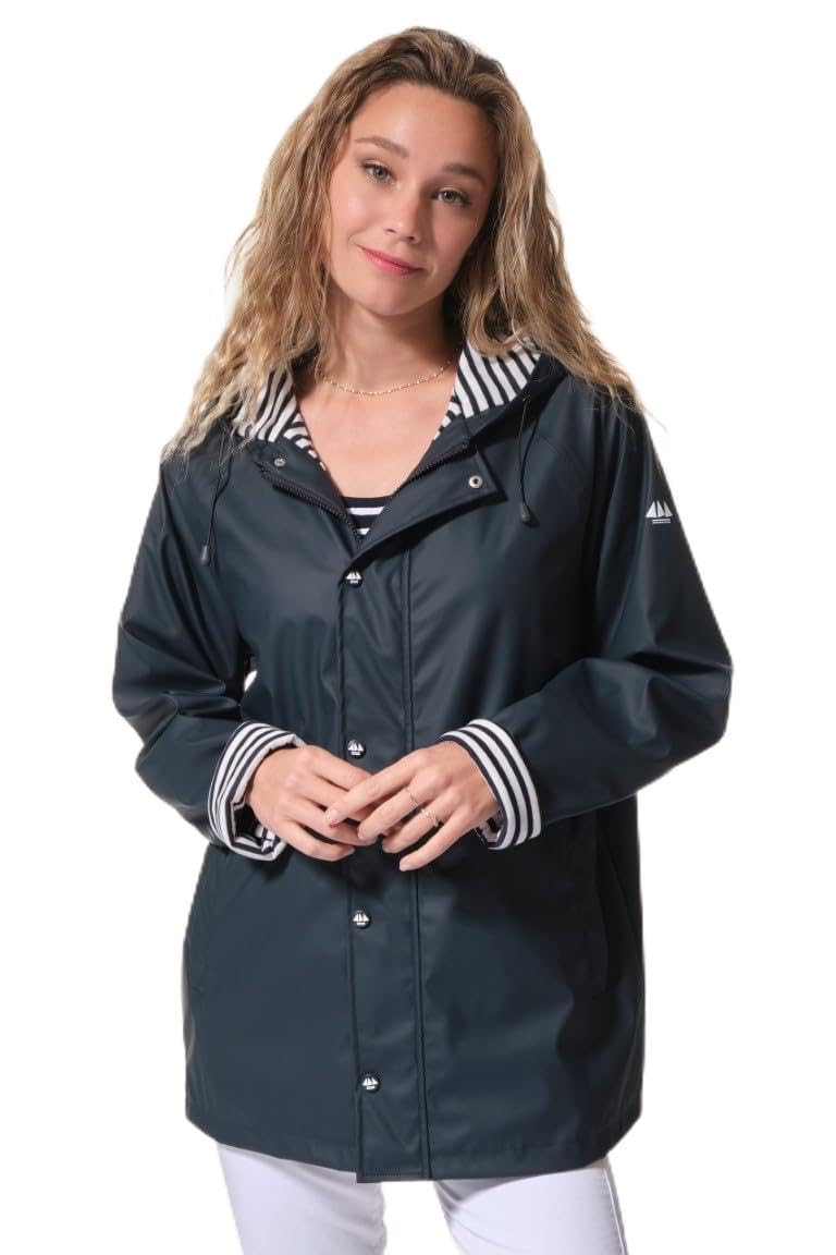 Hublot Mode Marine Proue Nautical Veste de pluie à capuche zippée Unisexe