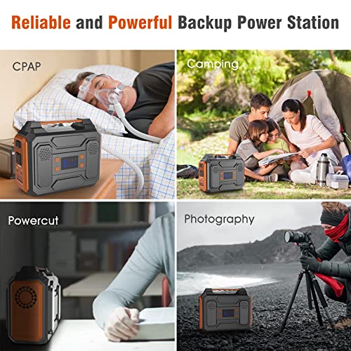 Portable Power Station 300W,Zerokor Outdoor Portable Power Pack 280Wh/75000Mah,Lithium Battery Backup Power Source With Flashlight,Portable Generator With Dc Ac Outlet For Home Use Camping Rv Travel #TOP7