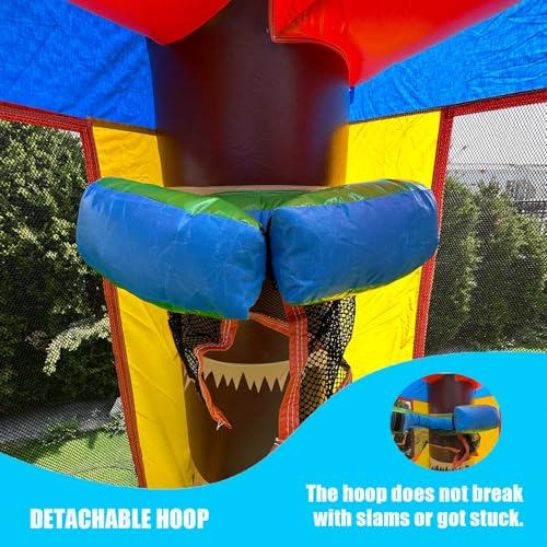 JumpOrange Safari Bounce House Inflatable for Kids and Adults (with Blower), Commercial Grade, Basketball Hoop, Birthday Party, Rental Quality, Backyard Home, Outdoor Indoor Use, Moonwalk Bouncy House - Image 7