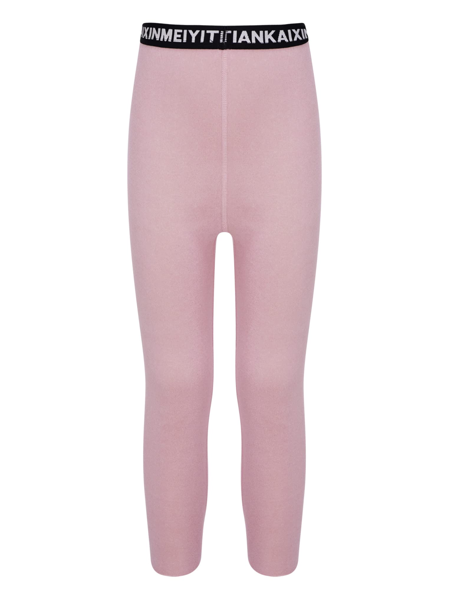 YEAHDOR Kids Girls Boys Athletic Baselayer Pants Letter Printing Sports Pants Tights Fleece Lined Compression Leggings Dark Pink 3-4 Years