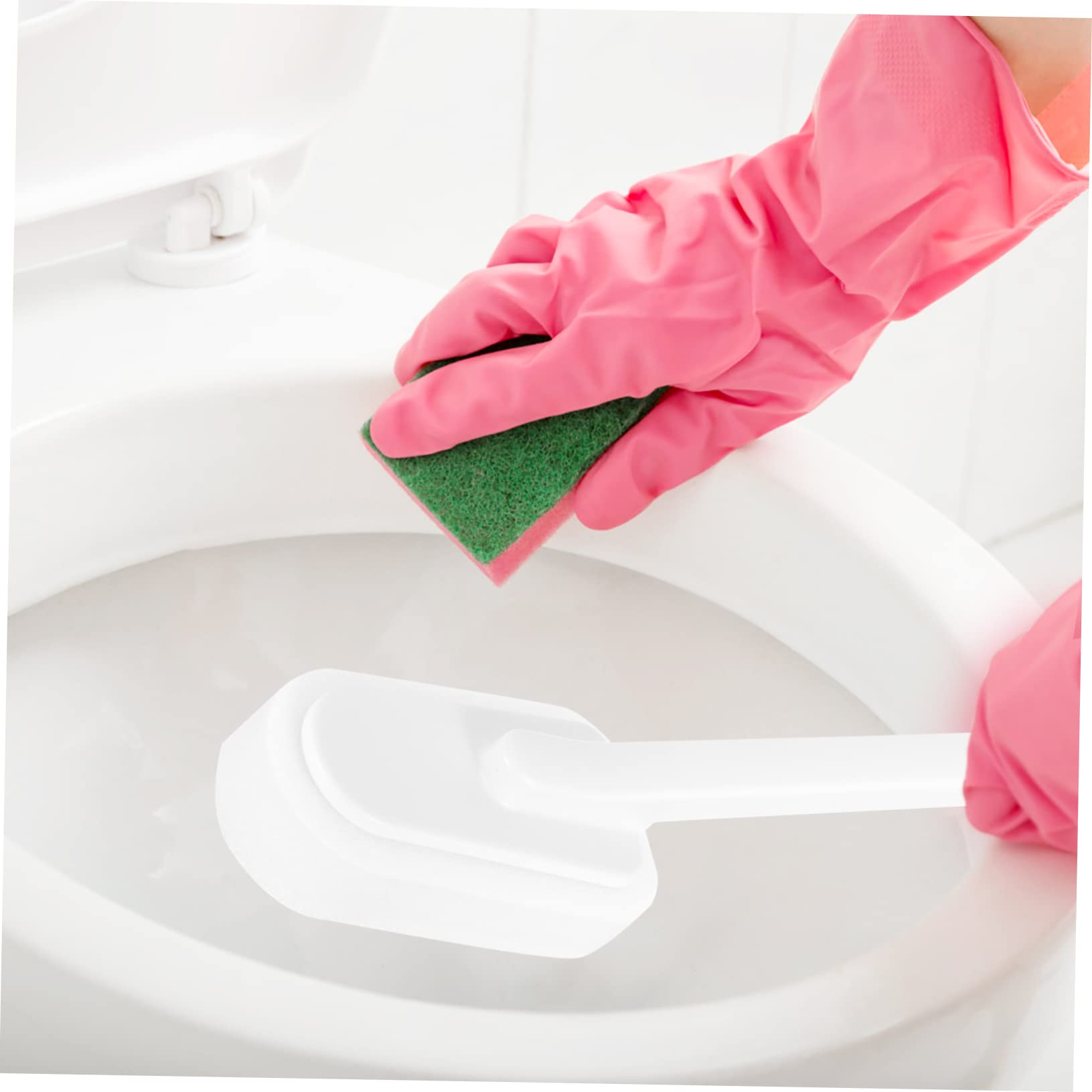 PACKOVE Cepillo De Esponja De Mango Largo 5 Unidades Limpiador De Baño Fregado Productos Suaves UV para Suelo Inodoro Práctico Cepillo De Baño Cepillo para Grietas Estropajo