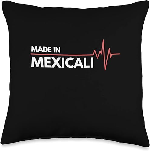 Made In Mexicali Mexico Co. Inc. Made in Mexicali Mexico - Almohada para lugar de nacimiento, 16 x 16 pulgadas, multicolor