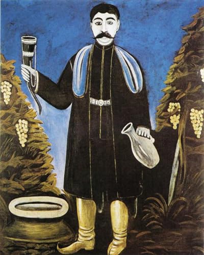 Portrait d'art Niko Pirosmani, affiche toile de décoration murale salon et bureau 60x90