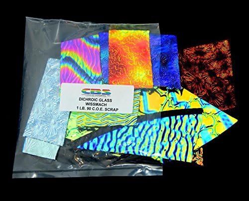 CBS Dichroic Glass Jewelry Pack Black 1lb.Bag 90 COE