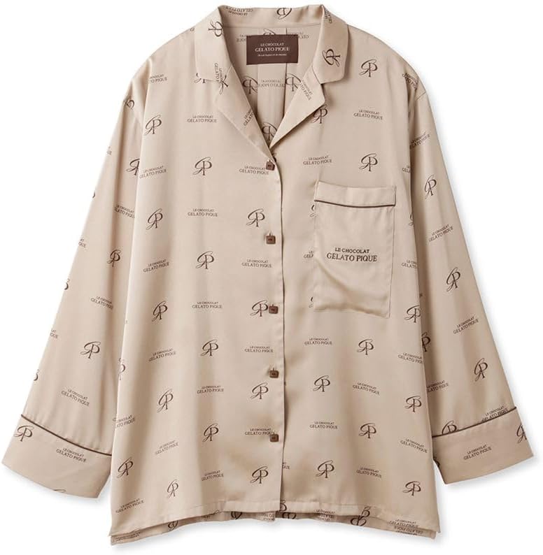 Gelato Pique Women's Satin Shirt in Beige