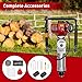 awolsrgiop 52CC 2 Stroke 2.3HP Gas Powered T-Post Driver, Fence Farm Push Pile Gasoline Engine kit, 1900W Garden Fencing Tool Farm Piling Driver with 2 Post Driving Head Ergonomic Design