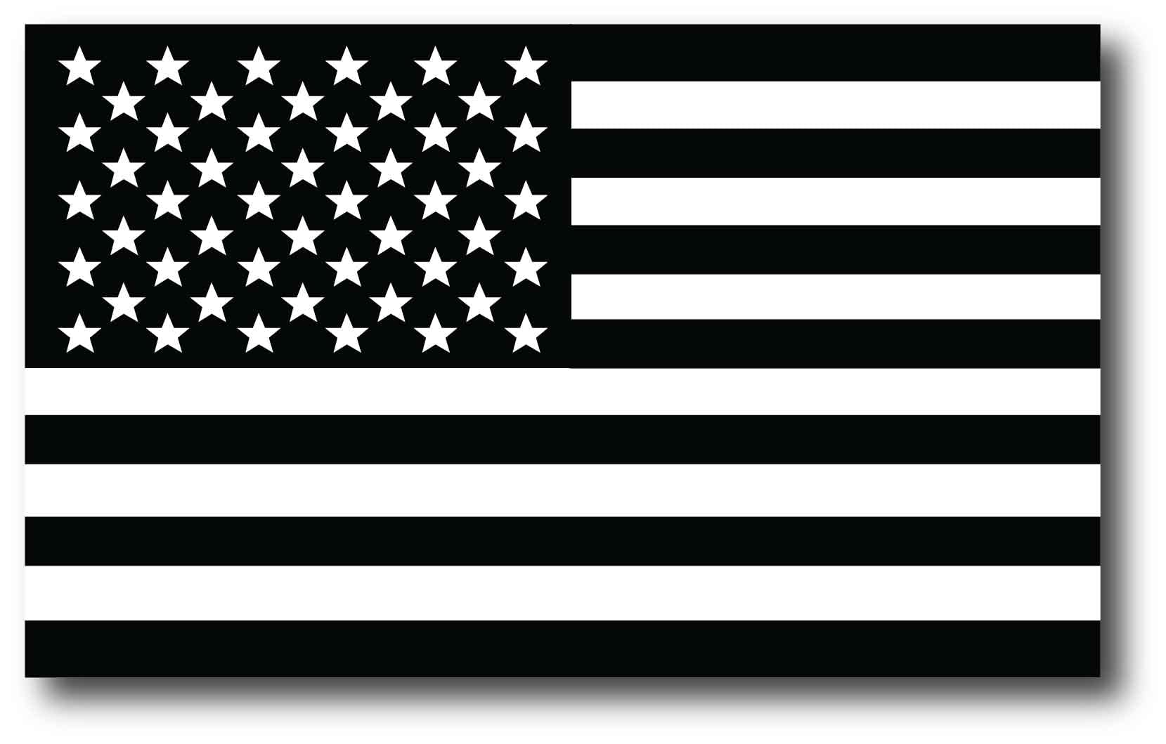 Magnet Me Up Black and White American Flag Car Magnet Decal, 3x5 Inch, Heavy-Duty Automotive Vinyl Magnet for Trucks and More, Express Your Gratitude to Military Veterans, Made in The USA