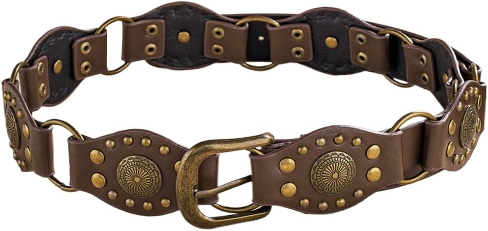 Western Leather Belts Cowgirl Belts for Women Brown Country Belt