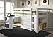 Donco Kids 760-W Low Study Loft Bed, White