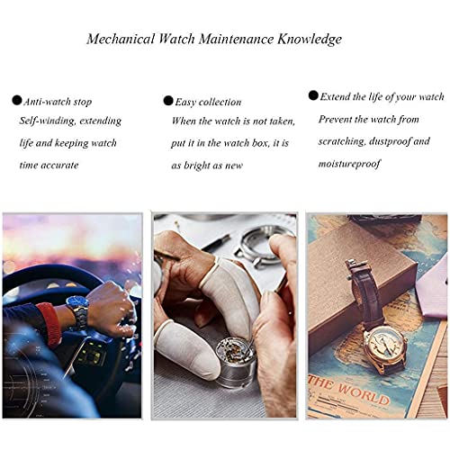 Estuche de almacenamiento de relojes automático con acabado premium bicolor 4