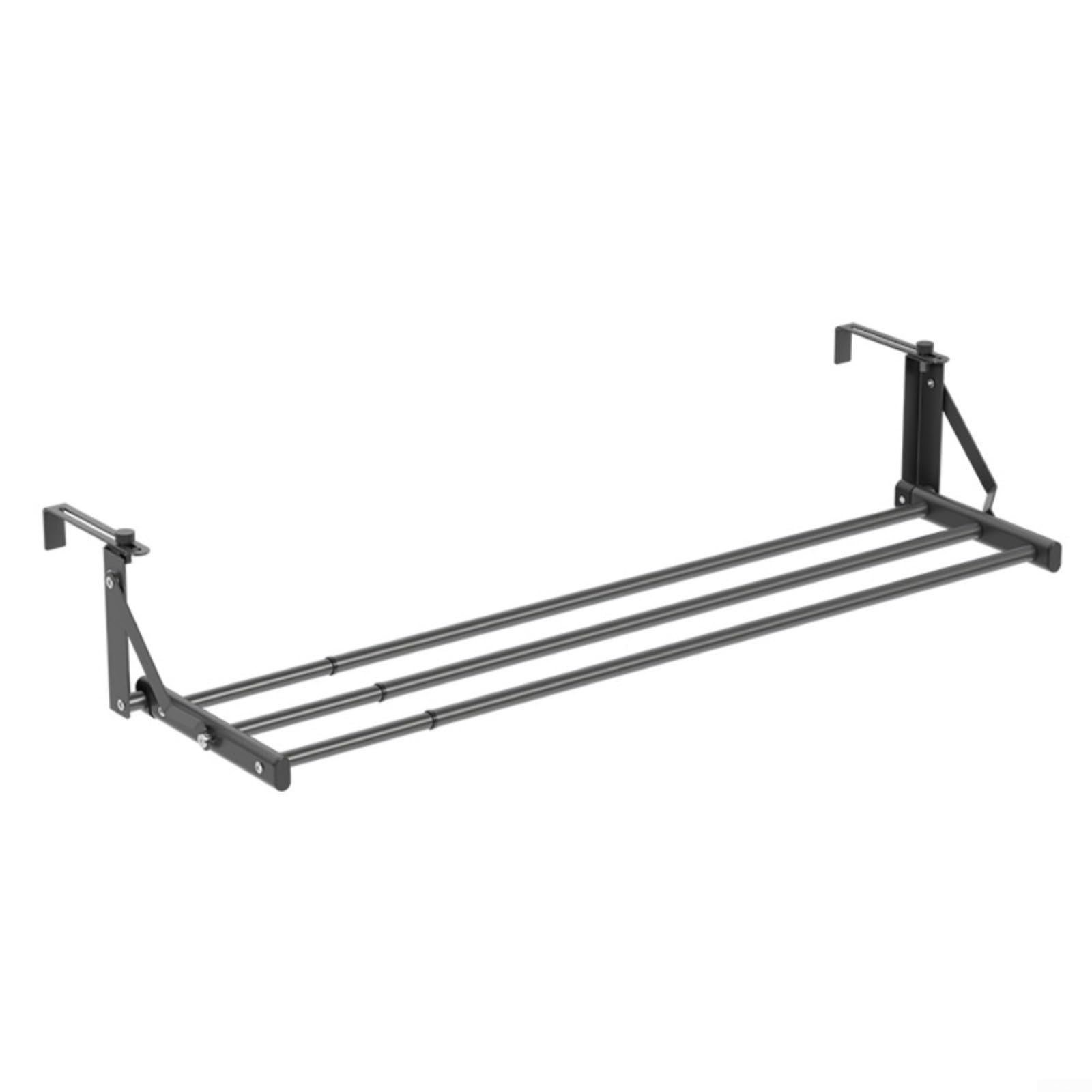 Stendibiancheria per termosifoni da bar, multi-barra, per radiatori, davanzali e ringhiere, stendibiancheria pieghevole per uso interno (50-95 cm, grigio)