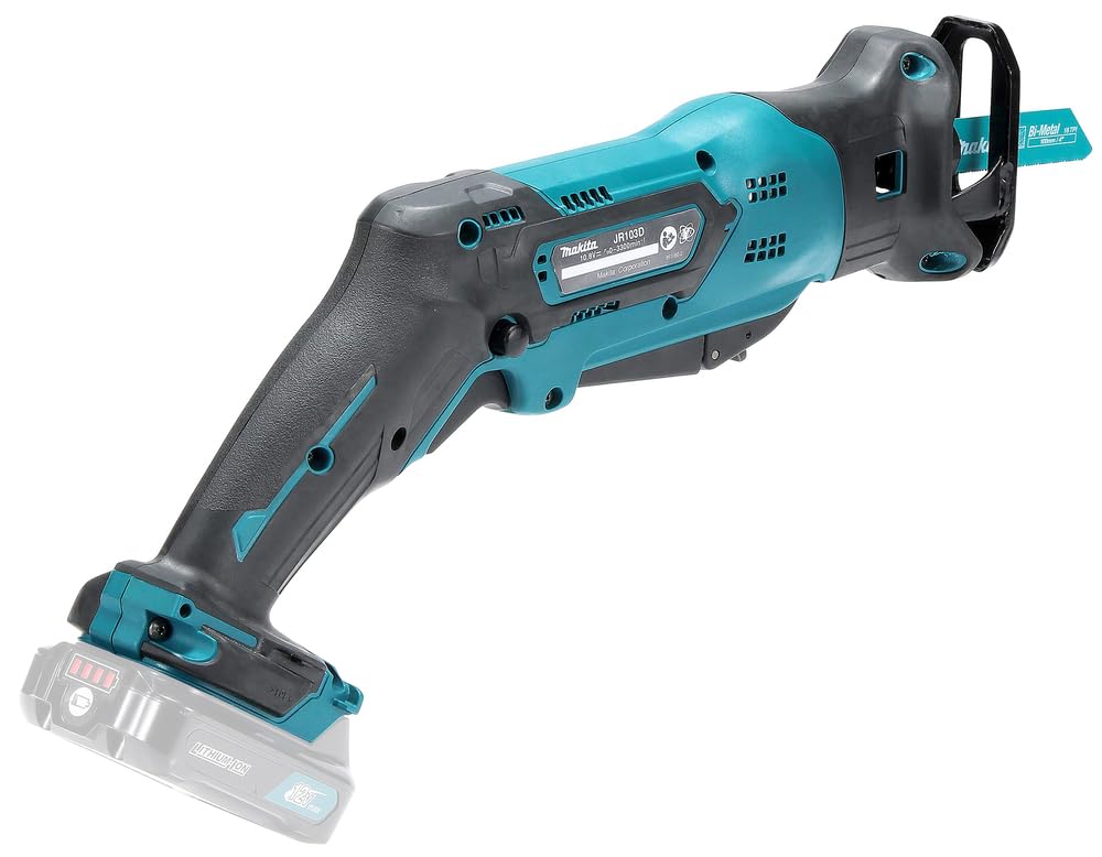 Seghetto alternativo a batteria Makita JR103DZ 10,8 V (senza batteria, senza caricabatterie)