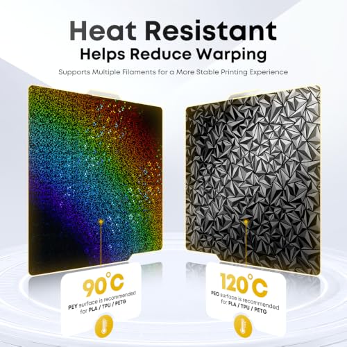 Image of 3D Printer Build Plate for Bambu Lab X2D P2S X1 X1C X1E P1P P1S A1, 3D Printer Accessories PEO+PEY Dual Texture 257x257mm, Flexible Spring Steel Hot Bed Platform Sheet
