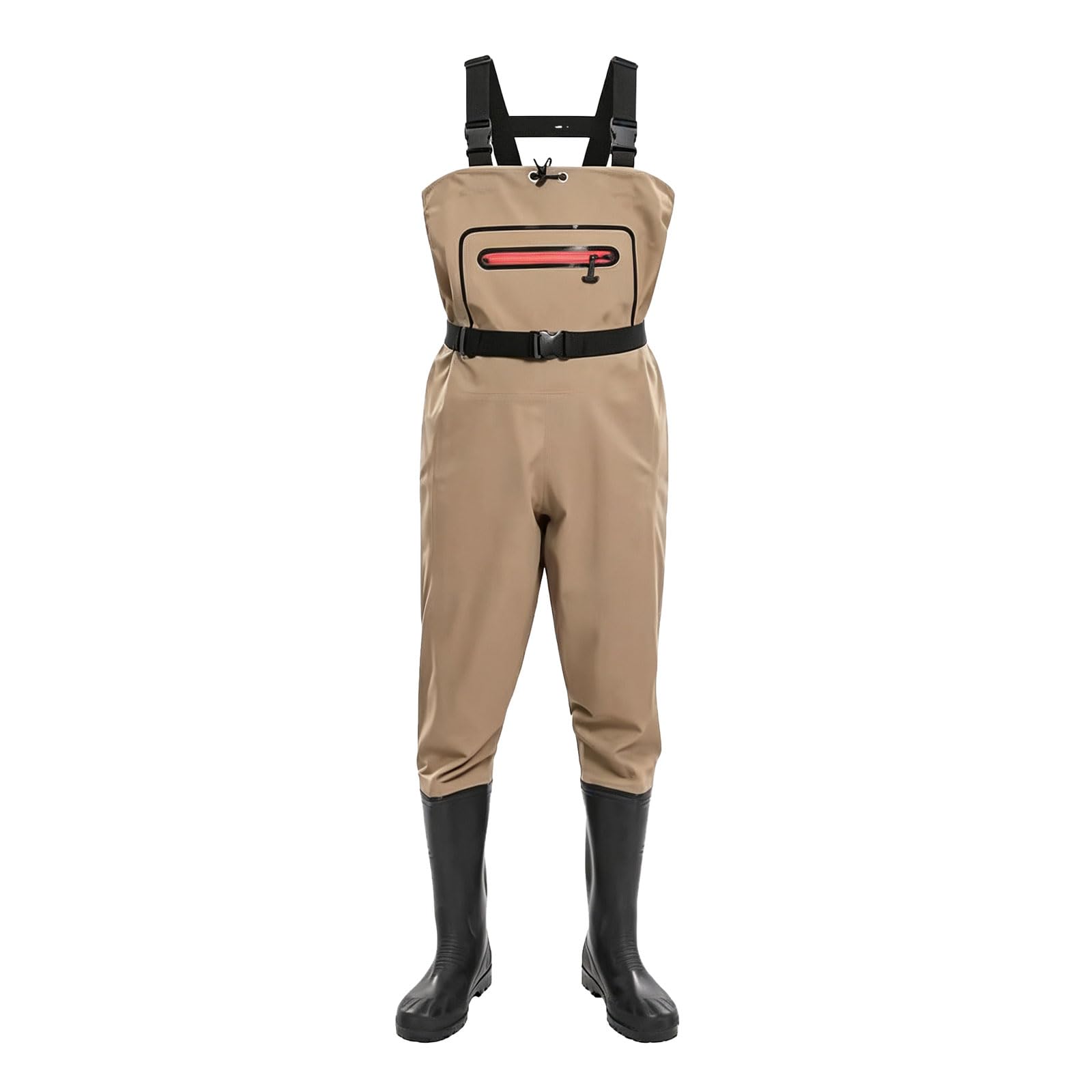 Wader da Pesca Nylon 3D Waders Pesca Abbigliamento Stivali resistenti alle alte pressioni Tasca impermeabile con cerniera Taglie 36-47 per Agricoltura,Giardinaggio,Caccia,Fattorie