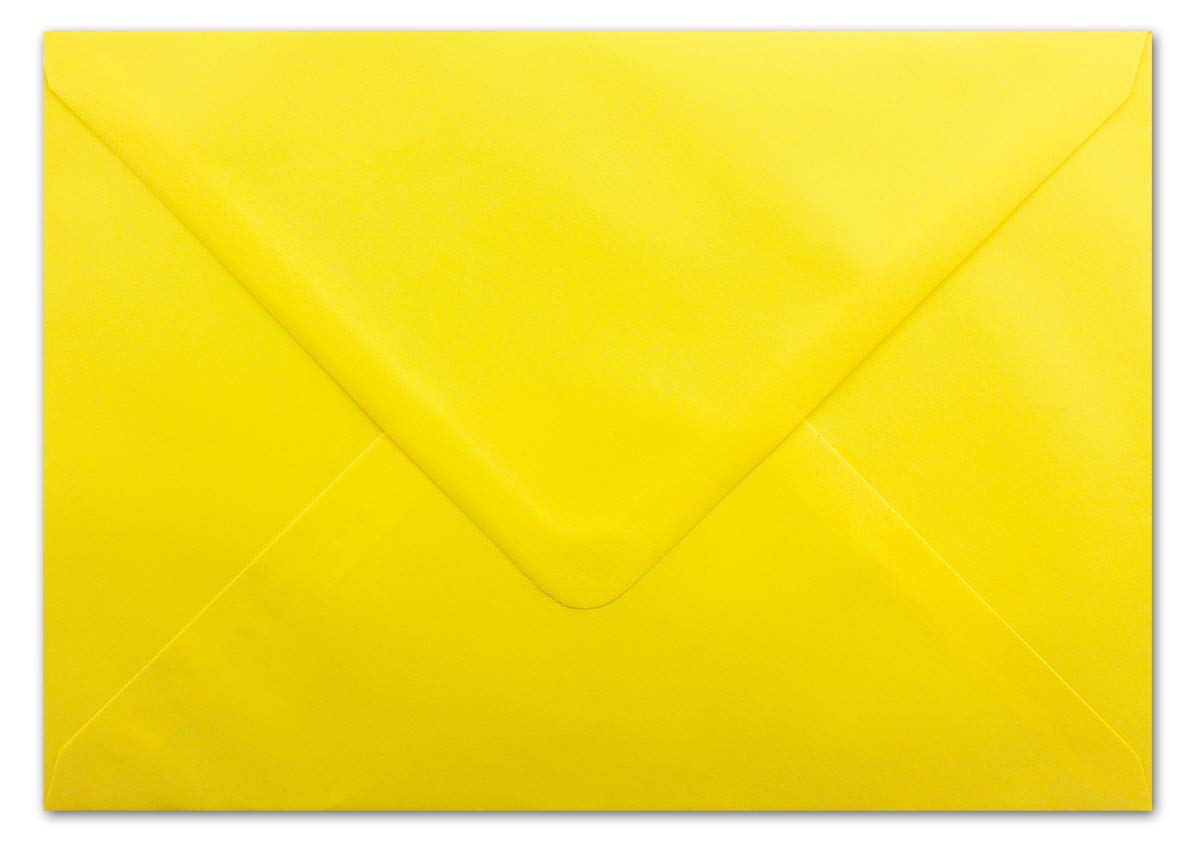 25x Briefumschläge DIN C5 (162x229 Mm) Für A5-Karten – Gelb-orange, NEU