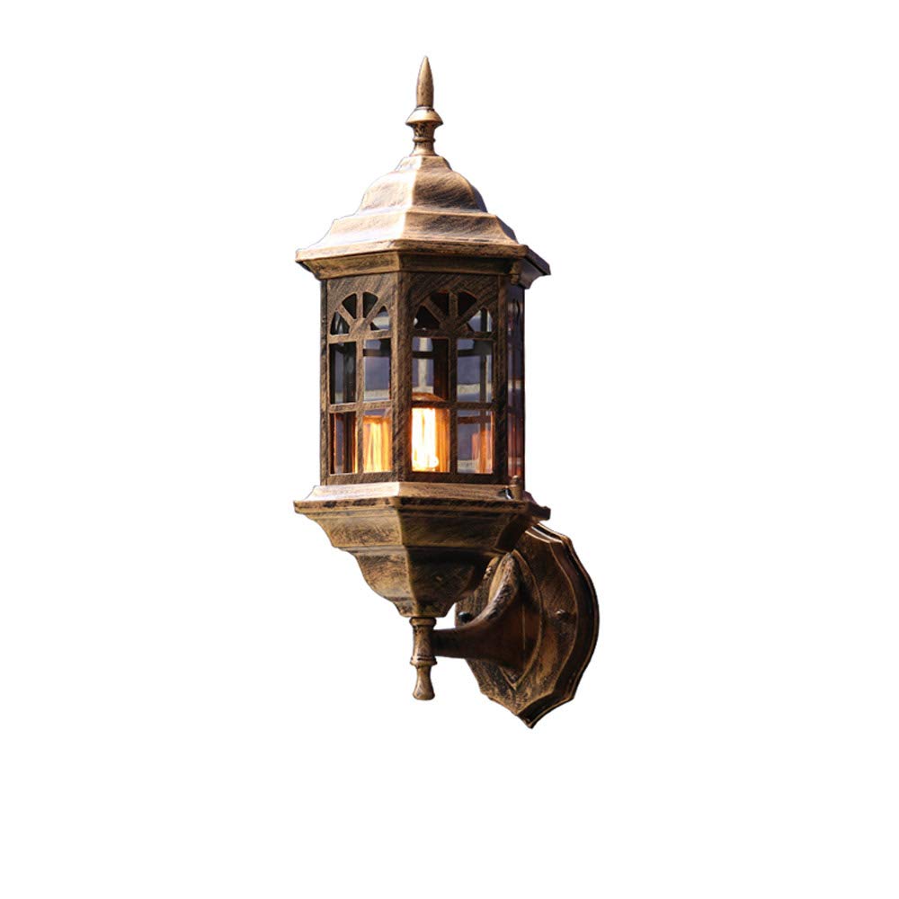 Luminaire extérieur étanche contre la rouille avec lanterne E27 rétro